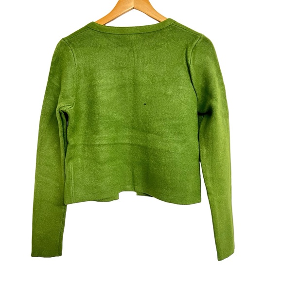 New Bluoltre Long Sleeve Open Front Cardigan Jacket in Green - Picture 2 of 7